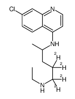 Desethyl chloroquine-d4结构式