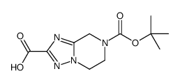 7-(叔丁氧基羰基)-5,6,7,8-四氢-[1,2,4]噻唑并[1,5-a]吡嗪-2-羧酸结构式