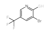 3-溴-5-(三氟甲基)吡啶-2-硫醇结构式