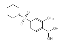 (2-甲基-4-(哌啶-1-基磺酰基)苯基)硼酸结构式