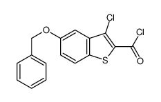 3-氯-5-(苯基甲氧基)-苯并[b]噻吩-2-羰酰氯结构式