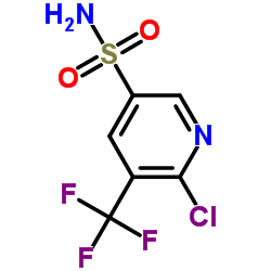 6-氯-5-(三氟甲基)吡啶-3-磺酰胺结构式