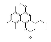 (2-butyl-4-methoxy-5,7,8-trimethylnaphthalen-1-yl) acetate Structure