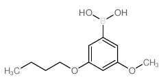 (3-丁氧基-5-甲氧基苯基)硼酸结构式