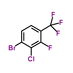 1-溴-2-氯-3-氟-4-(三氟甲基)苯结构式