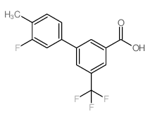 3-(3-氟-4-甲基苯基)-5-三氟甲基苯甲酸结构式