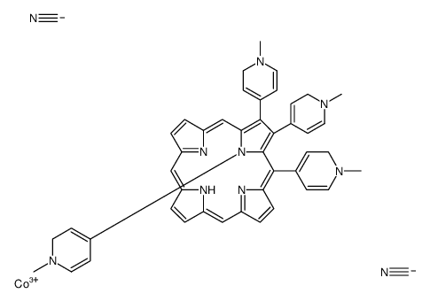 dicyano-cobalt(III)-tetrakis(N-methyl-4-pyridyl)porphyrin结构式