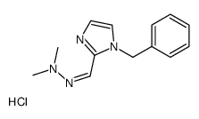 N-[(E)-(1-benzylimidazol-2-yl)methylideneamino]-N-methylmethanamine,hydrochloride Structure