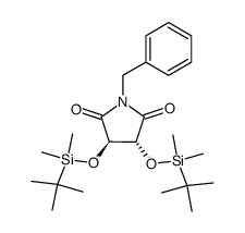 (3R,4R)-3,4-Bis<(tert-butyldimethylsilyl)oxy>-1-benzyl-2,5-pyrrolidinedione Structure