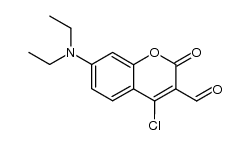 4-chloro-7-(diethylamino)-2-oxo-2H-chromene-3-carbaldehyde Structure