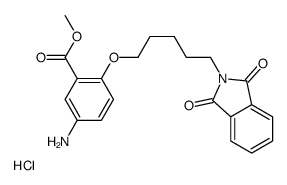 methyl 5-amino-2-[5-(1,3-dioxoisoindol-2-ium-2-yl)pentoxy]benzoate,chloride Structure