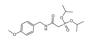 diisopropyl (2-((4-methoxybenzyl)amino)-2-oxoethyl)phosphonate Structure