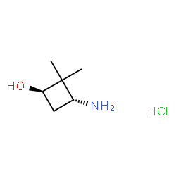 trans-3-amino-2,2-dimethylcyclobutanol hydrochloride Structure