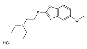 diethyl-[2-[(5-methoxy-1,3-benzoxazol-2-yl)sulfanyl]ethyl]azanium,chloride Structure