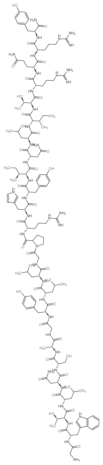 促生长激素神经肽 (1-12)-丙氨酰-神经肽 Y(25-36) 酰胺结构式
