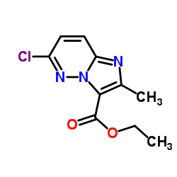 6-氯-2-甲基-咪唑并[2,1-f]吡嗪-3-羧酸乙酯结构式