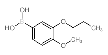 4-甲氧基-3-丙氧基苯硼酸结构式