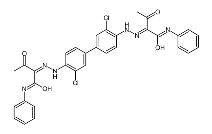 (2E)-2-[[4-[4-[(2E)-2-(1-anilino-1,3-dioxobutan-2-ylidene)hydrazinyl]-3-chlorophenyl]-2-chlorophenyl]hydrazinylidene]-3-oxo-N-phenylbutanamide Structure