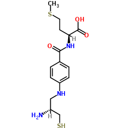 L-Methionine,N-[4-[[(2R)-2-amino-3-mercaptopropyl]amino]benzoyl]-结构式