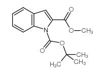 1-叔丁基 2-甲基 1H-吲哚-1,2-二羧酸酯结构式