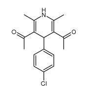 1-(5-acetyl-4-[4-chloro phenyl]-2,6-dimethyl-1,4-dihydro-3-pyridinyl)-1-ethanone Structure