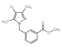 3-[(4-溴-3,5-二甲基-1H-吡唑-1-基)甲基]苯甲酸甲酯结构式