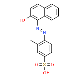 4-[(2-hydroxy-1-naphthyl)azo]-m-toluenesulphonic acid结构式