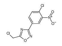 5-氯甲基-3-(4-氯-3-硝基苯基)-[1,2,4]噁二唑结构式