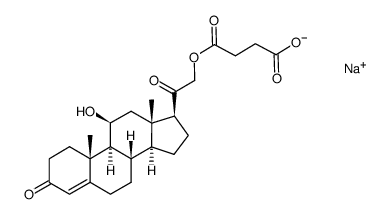 Corticosterone 21-[3-(sodiooxycarbonyl)propanoate]结构式