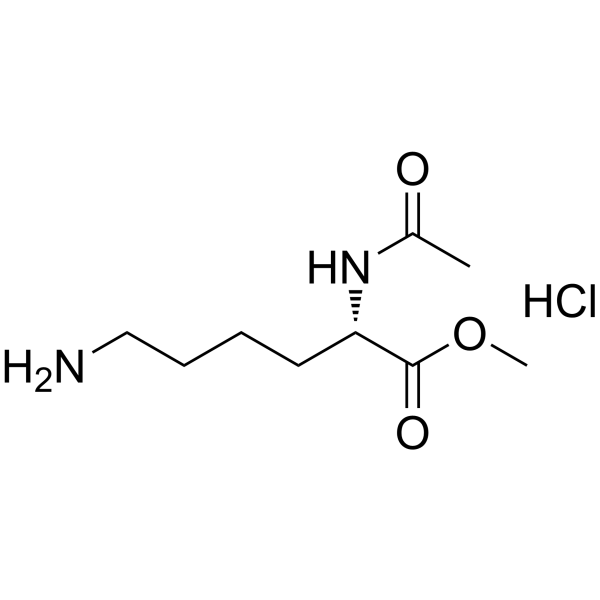 Nα-乙酰基-L-赖氨酸甲酯 盐酸盐结构式