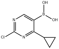 2-Chloro-4-(cyclopropyl)pyrimidine-5-boronic acid Structure