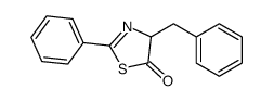 4-benzyl-2-phenyl-4H-1,3-thiazol-5-one结构式
