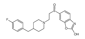 6-[2-[4-[(4-fluorophenyl)methyl]piperidin-1-yl]ethylsulfinyl]-3H-1,3-benzoxazol-2-one Structure