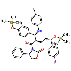3-[(2R,5S)-5-(4-氟苯基)-2-[(S)-[(4-氟苯基(氨基)]][4-(三甲基硅)氧]苯基]甲基]-1-氧代-5-[(三甲基硅)氧]苯基]-4-苯基-(4S)-2-恶唑烷酮结构式