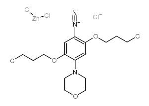 2,5-dibutoxy-4-morpholinobenzenediazonium chloride zinc chloride Structure