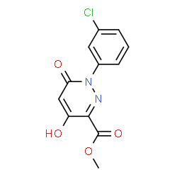 Methyl 1-(3-chlorophenyl)-4-hydroxy-6-oxo-1,6-dihydro-3-pyridazinecarboxylate结构式