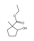 2-hydroxy-1-methyl-cyclopentanecarboxylic acid ethyl ester Structure