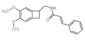 2-Propenamide,N-[(3,4-dimethoxybicyclo[4.2.0]octa-1,3,5-trien-7-yl)methyl]-3-phenyl-结构式