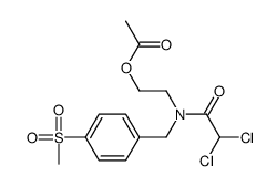 2-[(2,2-dichloroacetyl)-[(4-methylsulfonylphenyl)methyl]amino]ethyl acetate Structure
