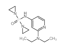 P,P-二(1-氮丙啶)-N-(2-(二乙氨基)-4-吡啶)次磷酰胺结构式