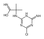 2-[(4-amino-6-chloro-1,3,5-triazin-2-yl)amino]-2-methylpropanamide结构式
