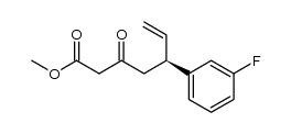 methyl (5S)-5-(3-fluorophenyl)-3-oxo-6-heptenoate结构式