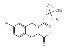7-amino-2-[(2-methylpropan-2-yl)oxycarbonyl]-3,4-dihydro-1H-isoquinoline-3-carboxylic acid Structure