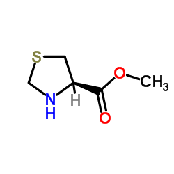 (R)-噻唑烷-4-甲酸甲酯结构式