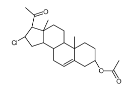 16-alpha-chloro-20-oxopregn-5-en-3-beta-yl acetate结构式