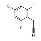 4-氯-2,6-二氟苯基乙腈结构式