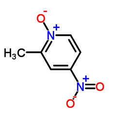 4-Nitro-2-picoline-N-oxide structure