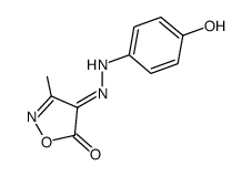 (Z)-4-(2-(4-hydroxyphenyl)hydrazono)-3-methylisoxazol-5(4H)-one结构式