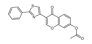 [4-oxo-3-(2-phenyl-1,3-thiazol-4-yl)chromen-7-yl] acetate结构式