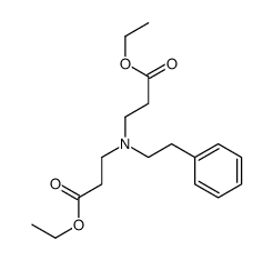 ethyl N-(3-ethoxy-3-oxopropyl)-N-(2-phenylethyl)-beta-alaninate结构式